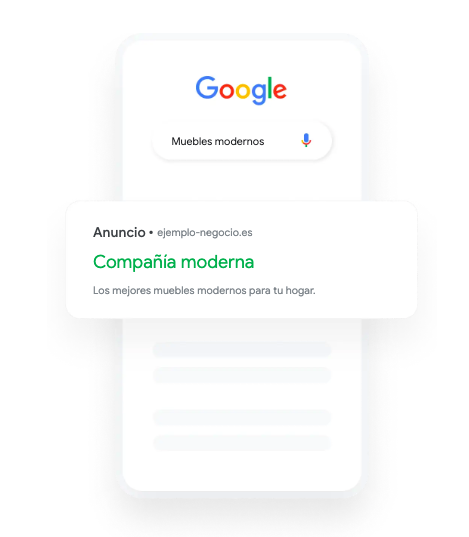 Ejemplo anuncio Google Ads movil