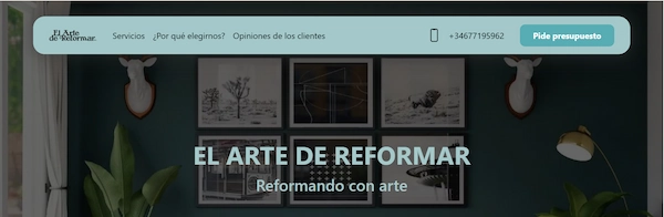 Página web optimizada para reformistas