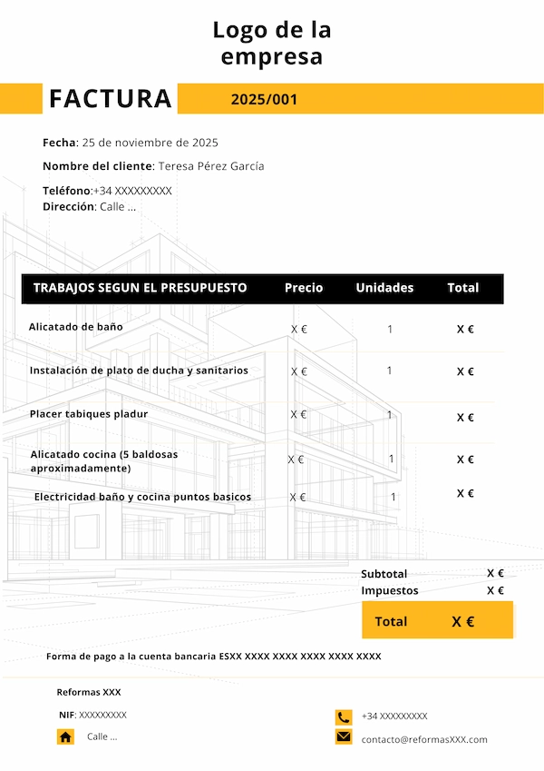 Factura digital reformas optimizada