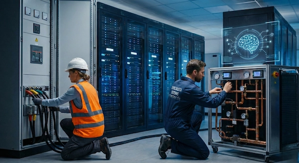 Fontaneros y Electricistas esenciales para el funcionamiento de la IA