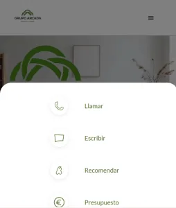 Formas de contacto a Grupo Arcada